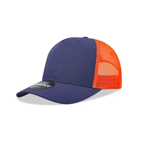 Decky 5 Panel Mid Profile Structured Cotton Blend Trucker