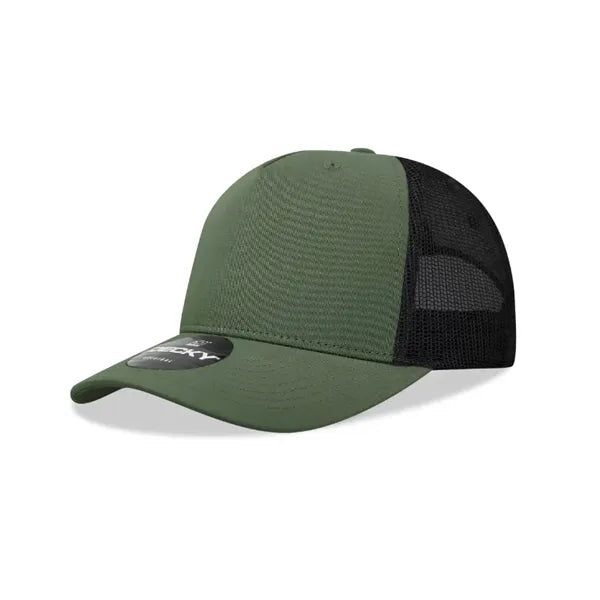 Decky 5 Panel Mid Profile Structured Cotton Blend Trucker