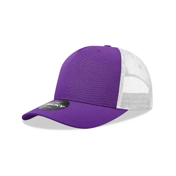 Decky 5 Panel Mid Profile Structured Cotton Blend Trucker