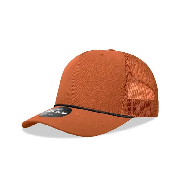 Decky 5 Panel Mid Profile Structured Cotton/Poly Trucker