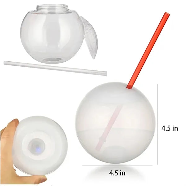 Led 22 Oz Fishbowl Straw Cup