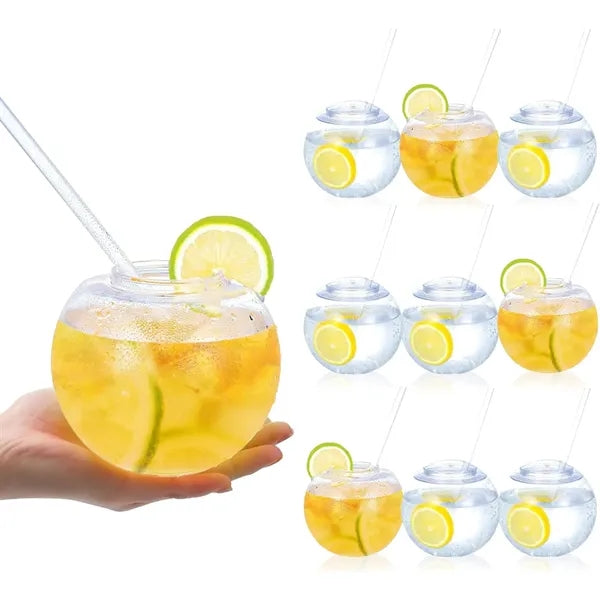 Led 22 Oz Fishbowl Straw Cup