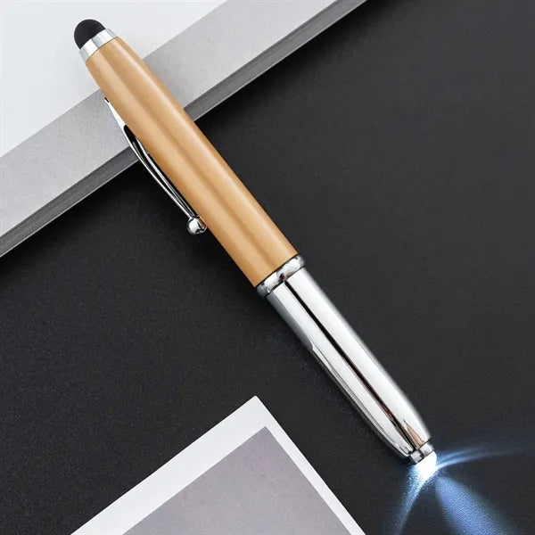 Multi-Function Capacitive Pen With Led Flashlight Ballpoint