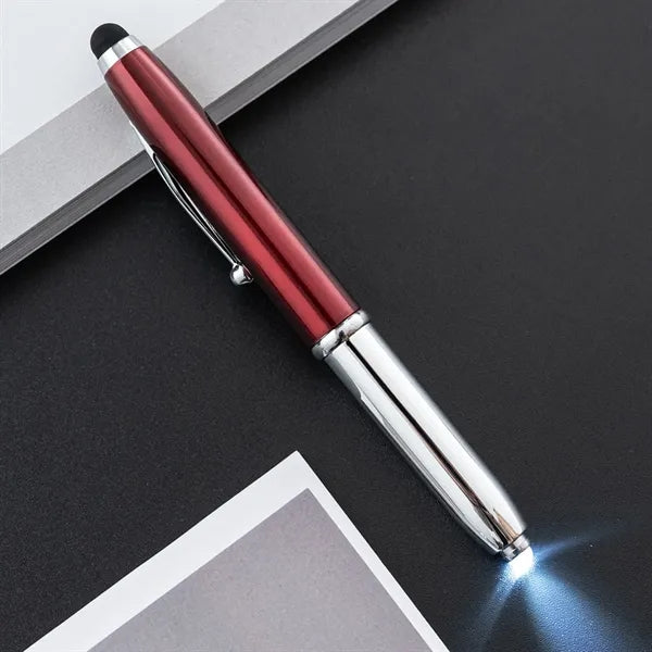 Multi-Function Capacitive Pen With Led Flashlight Ballpoint