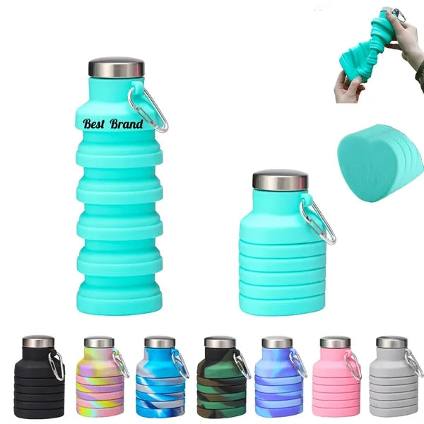 Heart-Shaped Collapsible Silicone Cup With Climbing Buckle