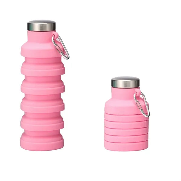 Heart-Shaped Collapsible Silicone Cup With Climbing Buckle