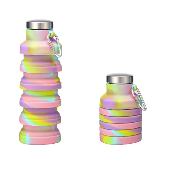 Heart-Shaped Collapsible Silicone Cup With Climbing Buckle