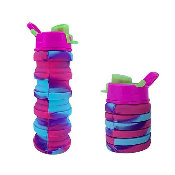 Collapsible Silicone Water Bottle With Climbing Buckle
