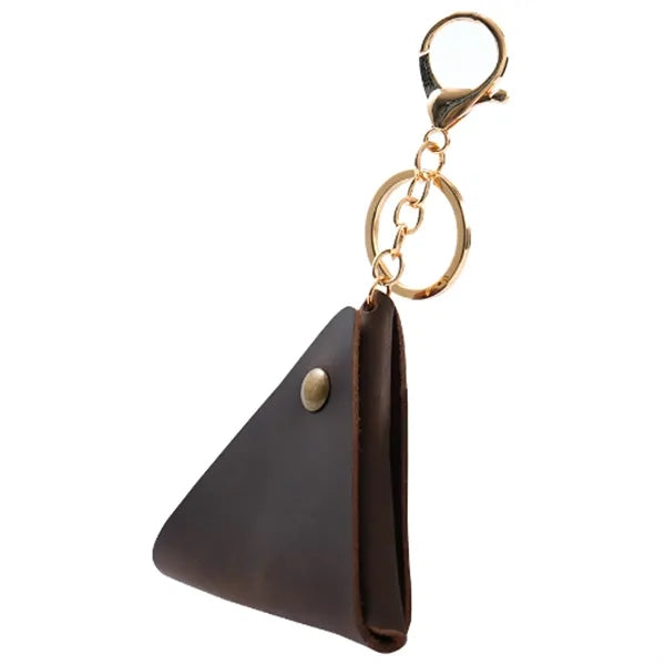 Keyring With Leather Coin Pouch