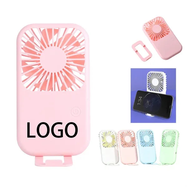 Rechargeable Mini Usb Fan With Cell Phone Holder