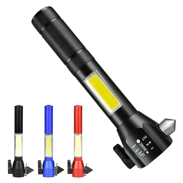 Solar Flashlights with Car Safety Hammer