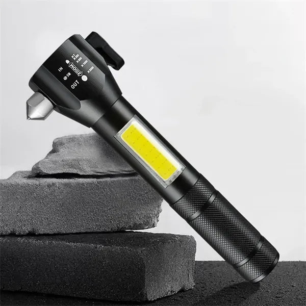 Solar Flashlights with Car Safety Hammer