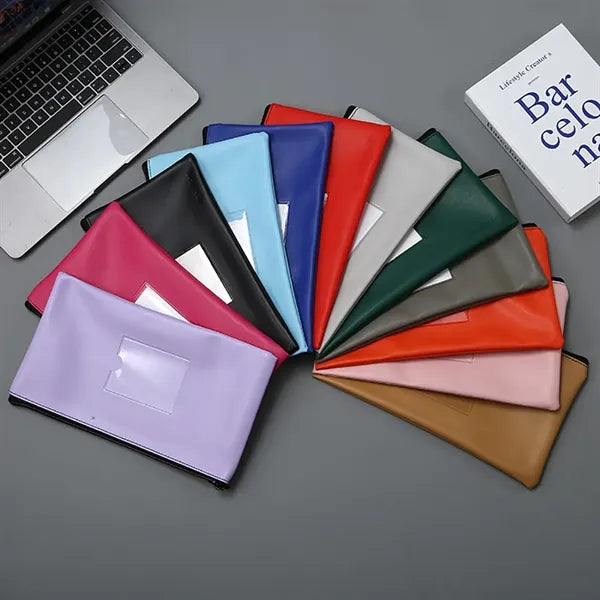 PU Leather Receipt Bag