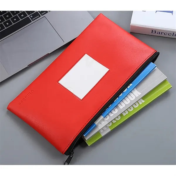 PU Leather Receipt Bag