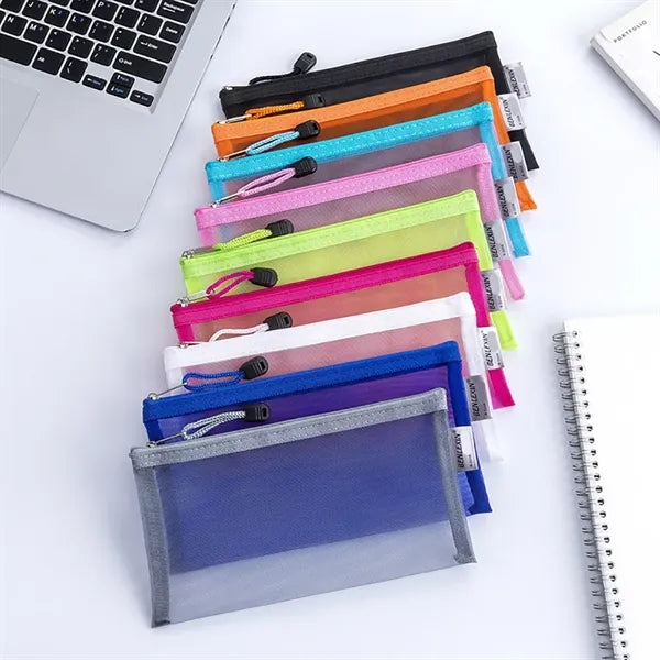 School Mesh Pencil Bag