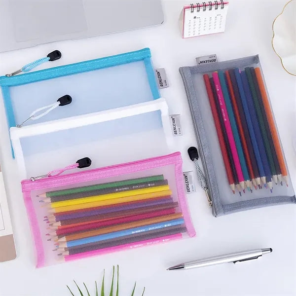 School Mesh Pencil Bag