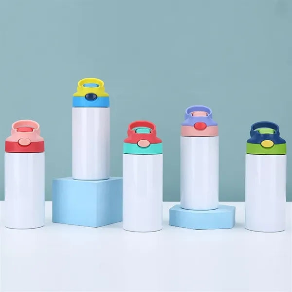 Kids Sublimation 12oz Tumbler with Lid and Straw for DIY