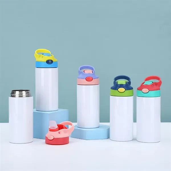 Kids Sublimation 12oz Tumbler with Lid and Straw for DIY