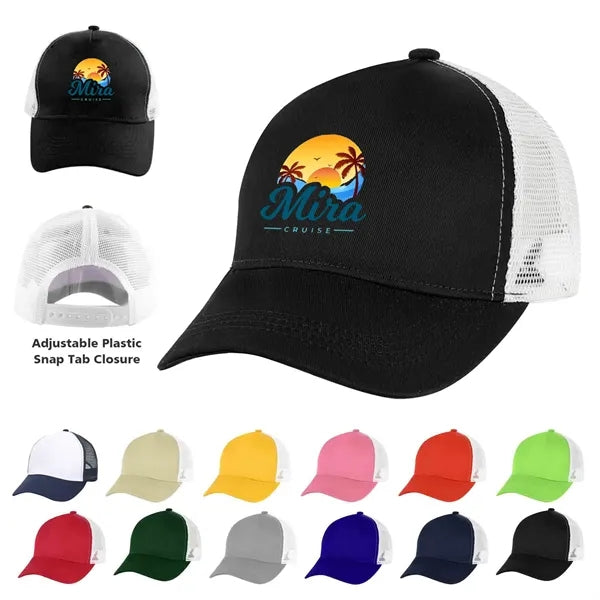 5 Panel Polyester &Cotton Trucker Cap