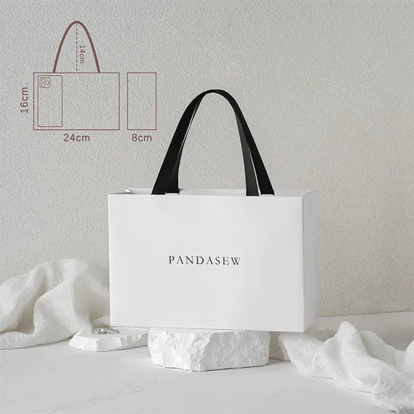Colorful Tote Favor Gift Bags with Ribbon Handles for Events