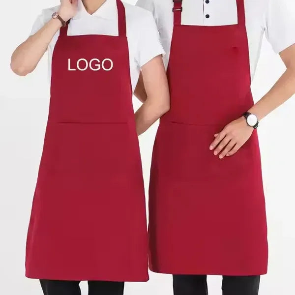 Unisex Cooking Kitchen Restaurant Work Aprons With Pockets