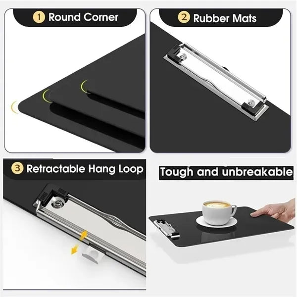 Black Plastic Clipboards