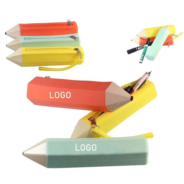 Pen Shape Silicone Pencil Case