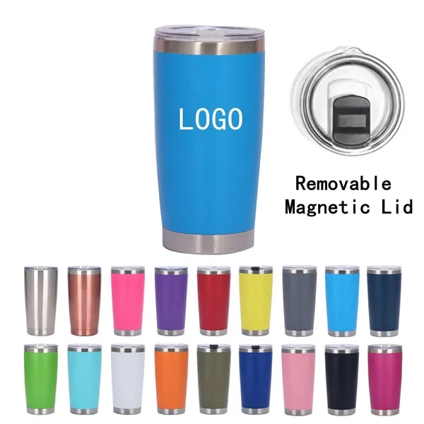 20 Oz Insulated Tumbler With Removable Magnetic Lid