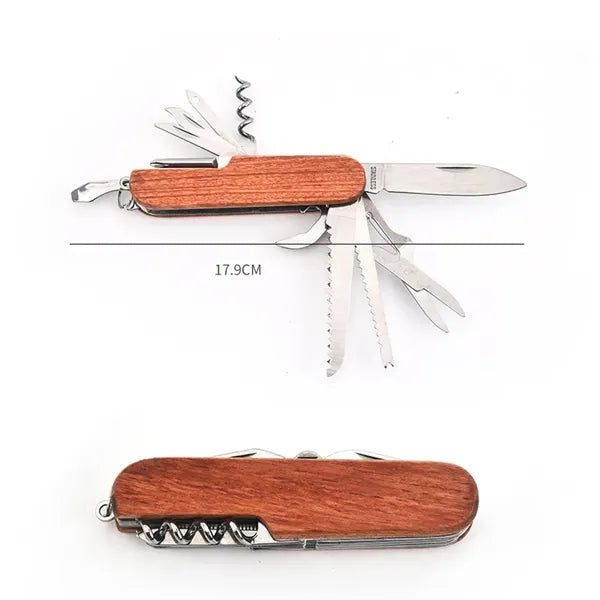 Wooden Folding Knife Multi-Tool