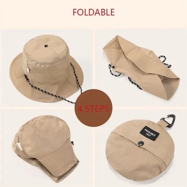 Foldable Bucket Hats Waterproof Fishing Cap For Men Women