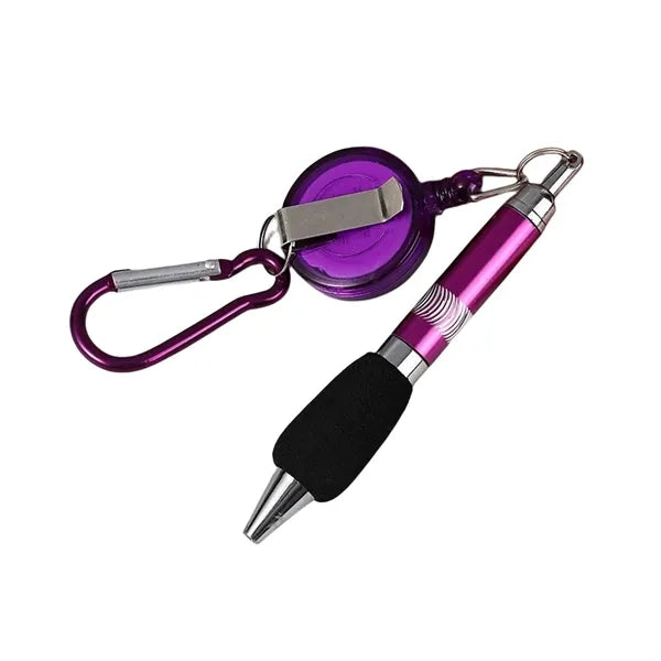 Keychain Retractable Badge Reel Ballpoint Pen