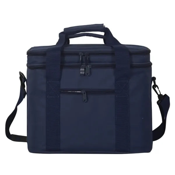 17L Oxford Double Layer Insulated Lunch Cooler Bag W/Strap