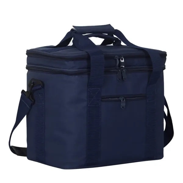 17L Oxford Double Layer Insulated Lunch Cooler Bag W/Strap