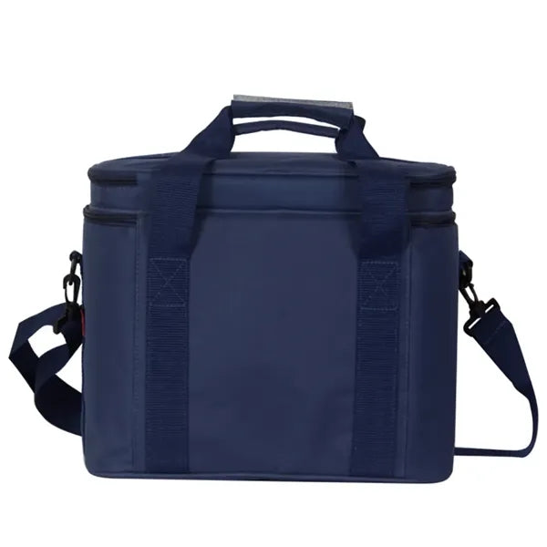 17L Oxford Double Layer Insulated Lunch Cooler Bag W/Strap