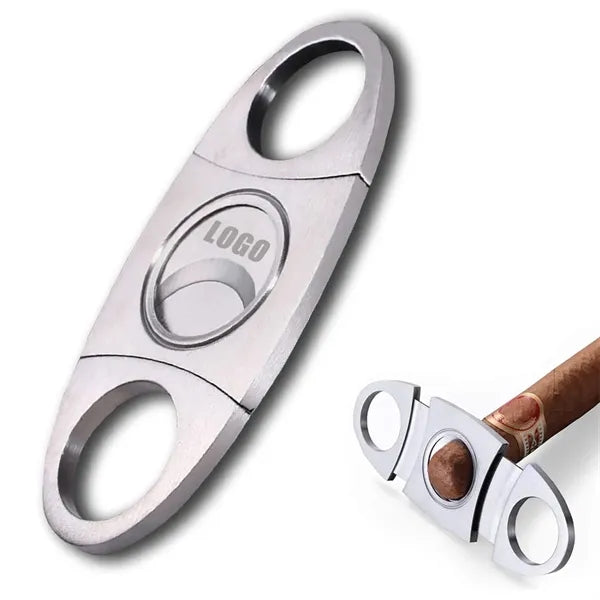 Stainless Steel Double Cut Blade Cigar Cutter Guillotine