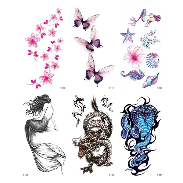 2" Temporary Tattoo Stickers