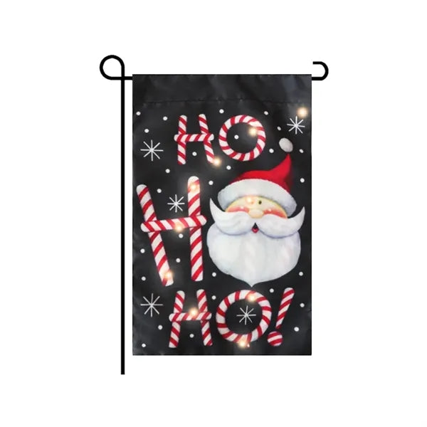 Lighted Christmas Double Sided Led Garden Flag for Outside