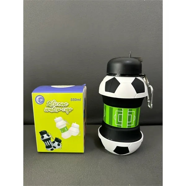 Silicone Collapsible Tennis Ball Water Bottle 18Oz