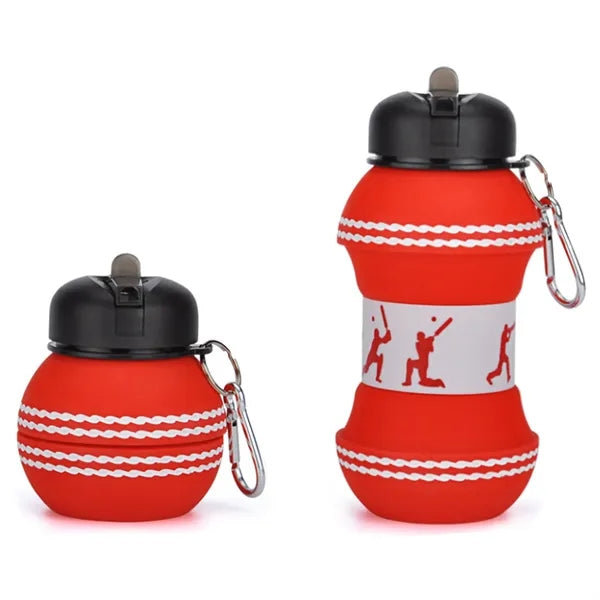 18oz Sports Ball Shape Telescopic Silicone Water Bottle