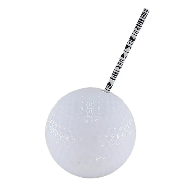 15oz Basketball Football Golf Ball Plastic Straw Cup
