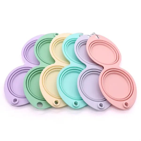 2 in 1 Foldable Pet Food Water Bowl Cat Feeder Dish Camping