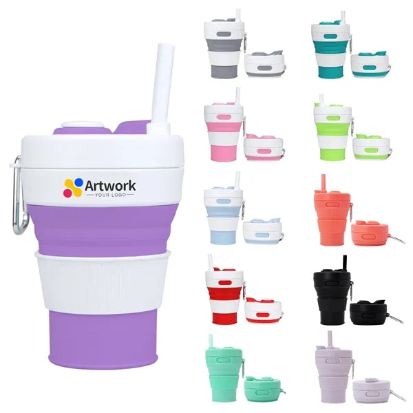 15oz Foldable Silicone Travel Cup