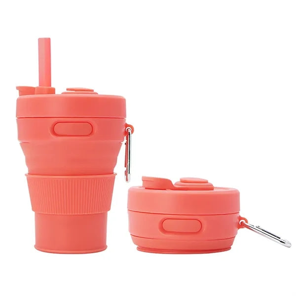 15oz Foldable Silicone Travel Cup