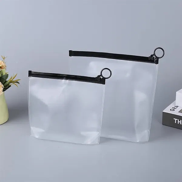 Frosted Cosmetic Pouch with Zipper
