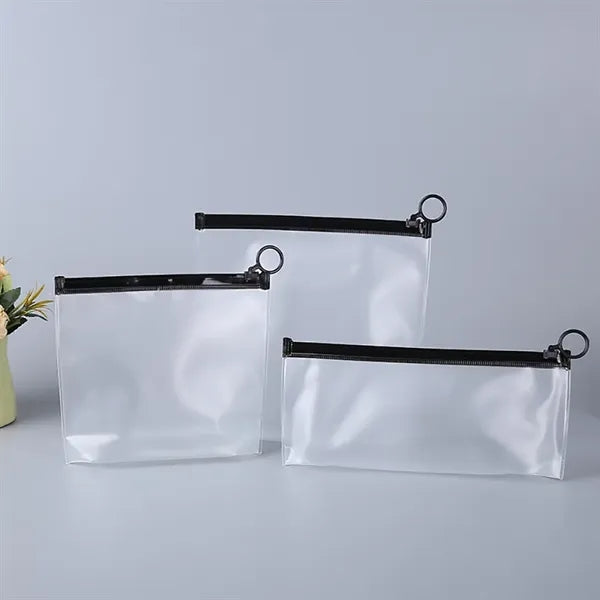 Frosted Cosmetic Pouch with Zipper