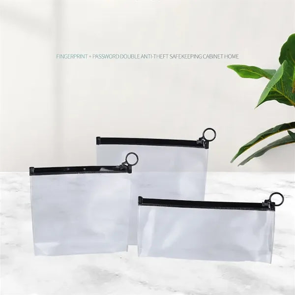 Frosted Cosmetic Pouch with Zipper