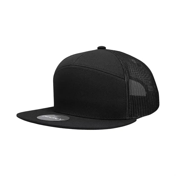 Decky 7 Panel High Profile Structured Cotton Blend Trucker