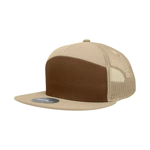 Decky 7 Panel High Profile Structured Cotton Blend Trucker