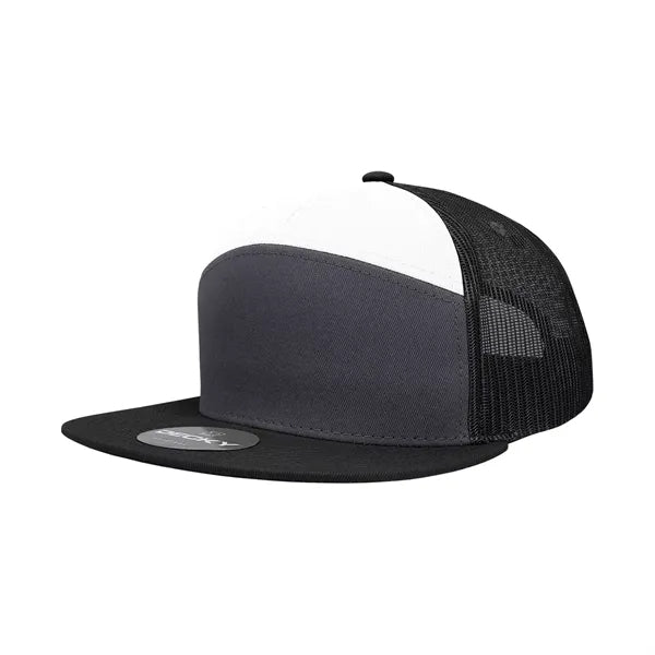 Decky 7 Panel High Profile Structured Cotton Blend Trucker