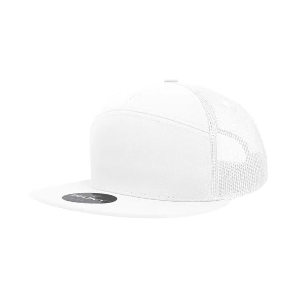 Decky 7 Panel High Profile Structured Cotton Blend Trucker